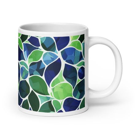 Blue and Green Poolside Mug 20 oz 