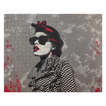Rosalba Pop Art Noir Puzzle in Two Sizes