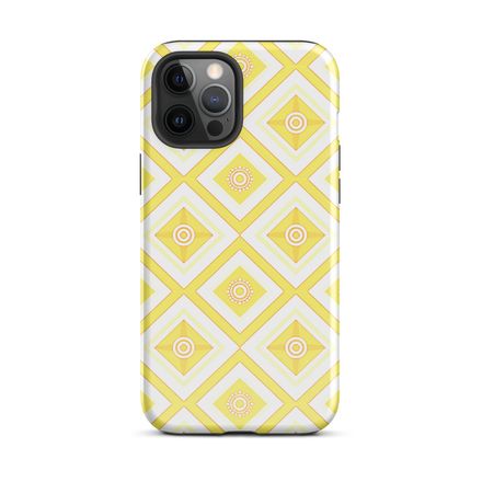 Yellow Lattice iPhone Case