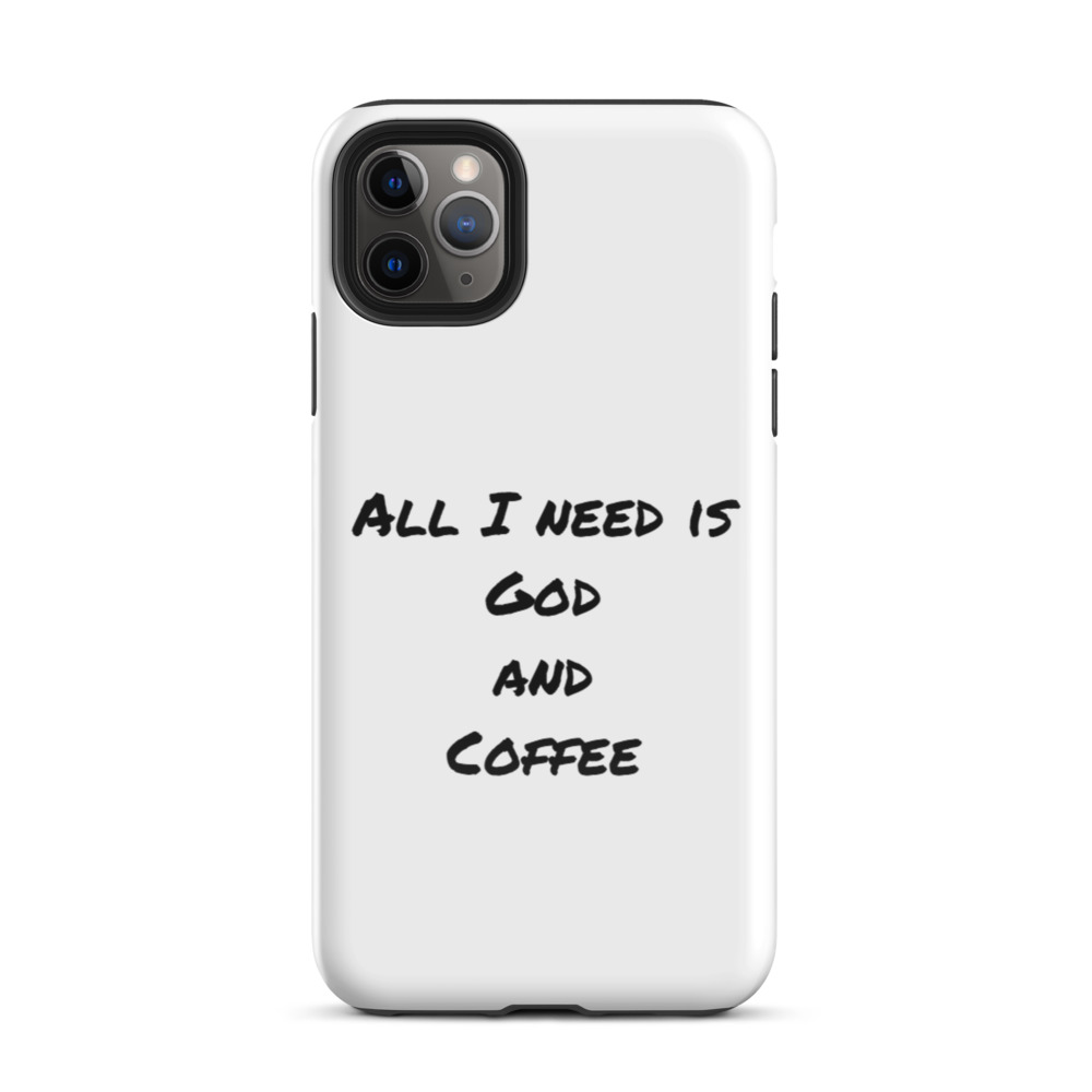 God and Coffee iPhone Case