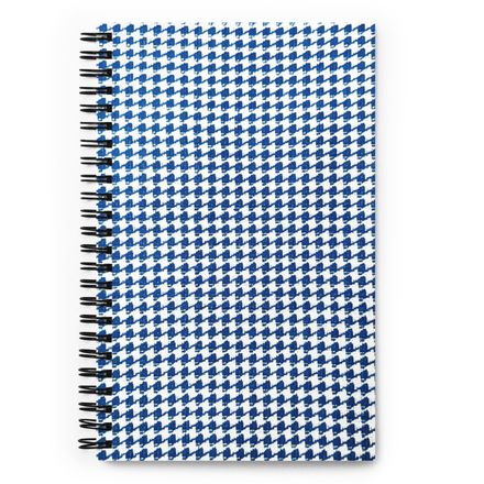 Winstead Navy Houndstooth Spiral Notebook