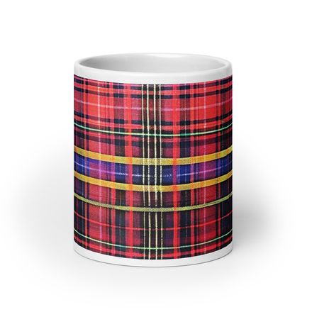 Red Plaid Mug 20 oz 