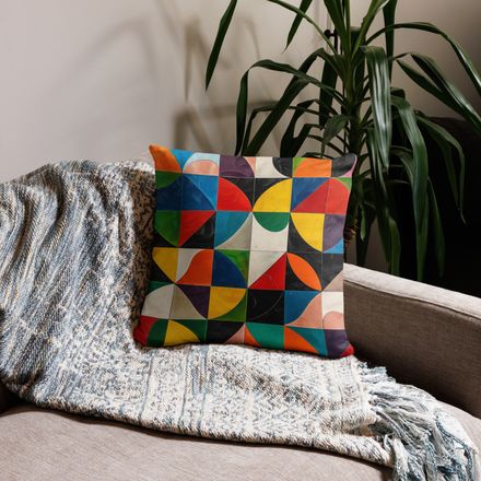 Bright Midcentury Modern Portland Throw Pillow 18&quot; x 18&quot;