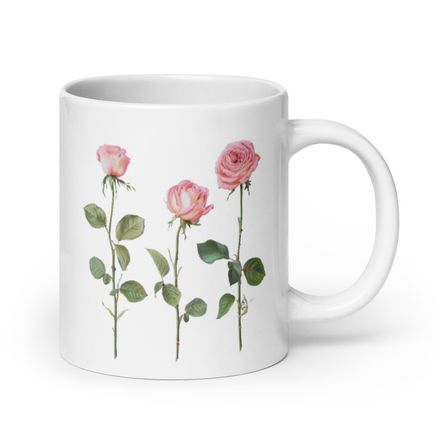 Three Rose Mug 20 oz 