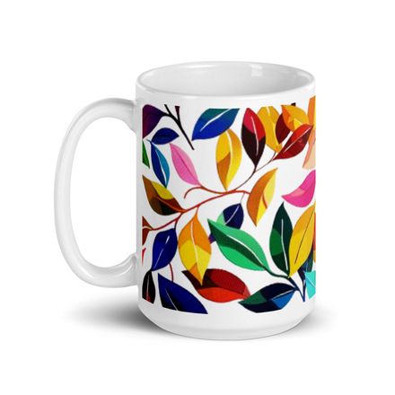 Colorful Leaves Mug 15 oz 