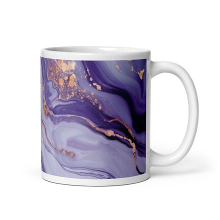 Amethyst Marble Fantasy Mug 11 oz