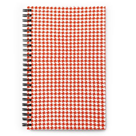 Winstead Red Houndstooth Spiral Notebook