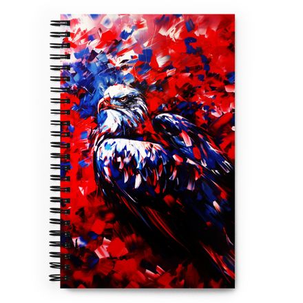 Patriotic Eagle Spiral Notebook