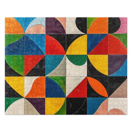 Bright Midcentury Modern Portland Puzzle in Two Sizes