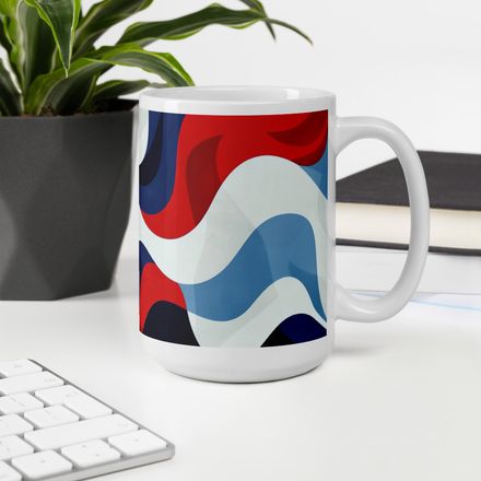 Patriotic Banner Mug 15 oz 