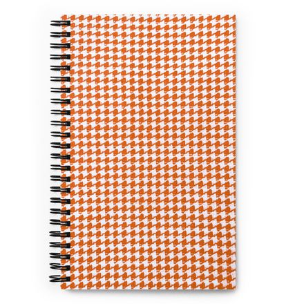 Winstead Orange Houndstooth Spiral Notebook