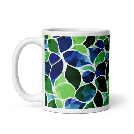 Blue and Green Poolside Mug 11 oz 