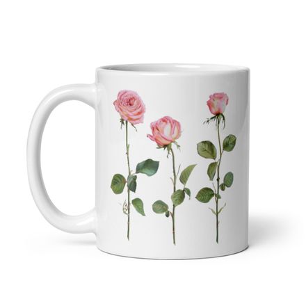 Three Rose Mug 11 oz 