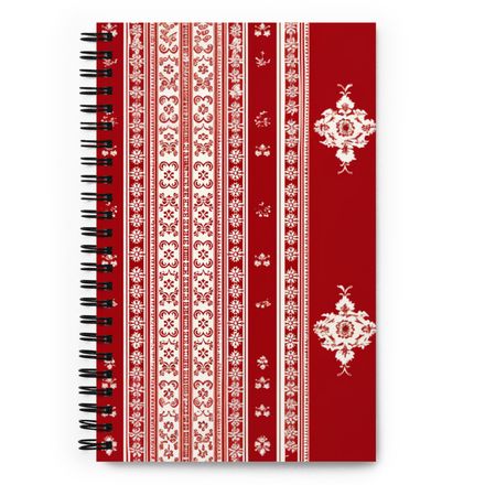 Red Nordic Spiral Notebook