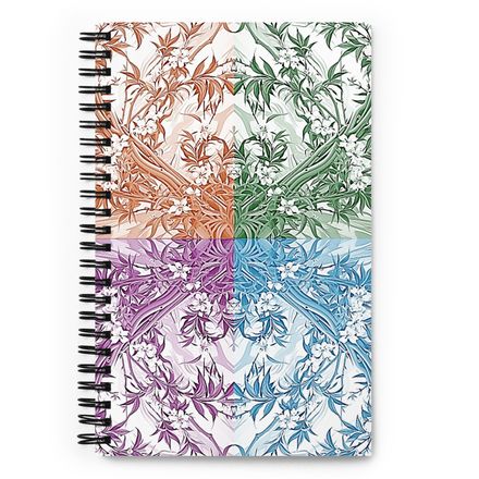 Four Seasons Floral Spiral Notebook