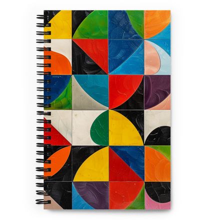 Bright Midcentury Modern Spiral Notebook