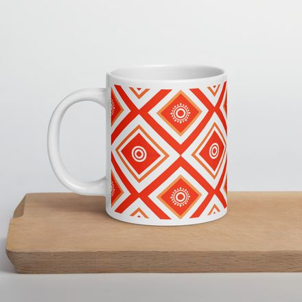 Red Lattice Mug 20 oz 