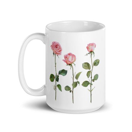 Three Rose Mug 15 oz 