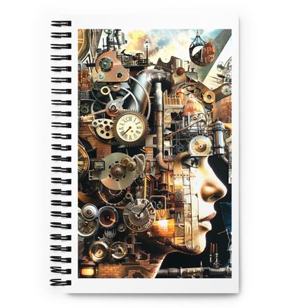 Edwina Steampunk Spiral Notebook