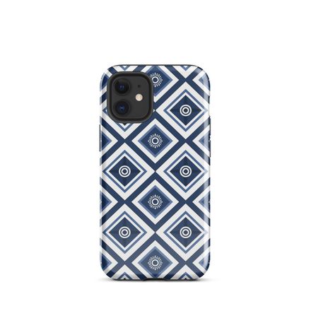 Navy Lattice iPhone Case
