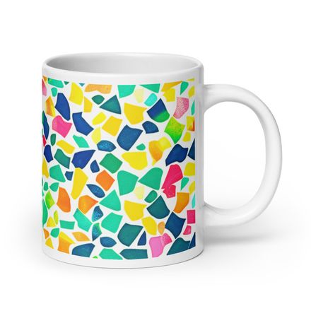 Beach Sand Art Mosaic Mug 20 oz 