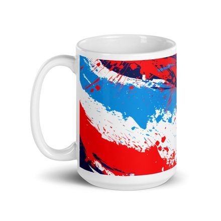 Patriotic Paint Mug 15 oz 