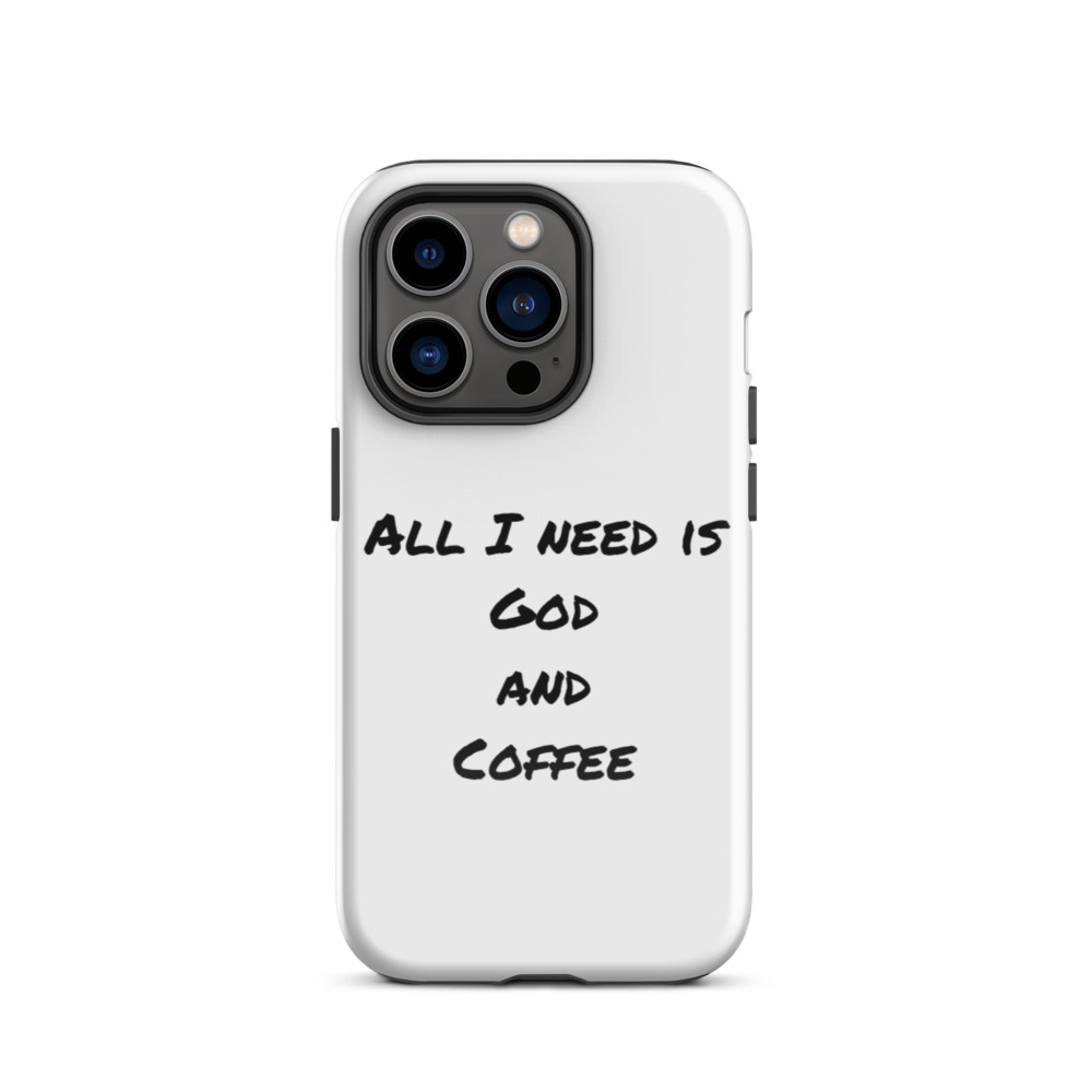 UFOLOGY iPhoneケース good coffee good day God and Coffee iPhone Case