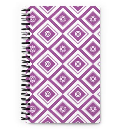 Purple Lattice Spiral Notebook