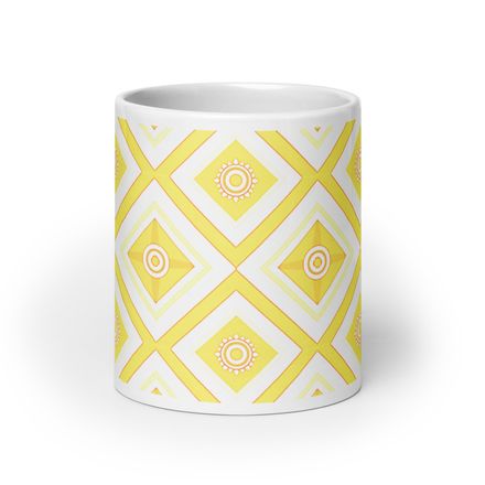 Yellow Lattice Mug 20 oz 