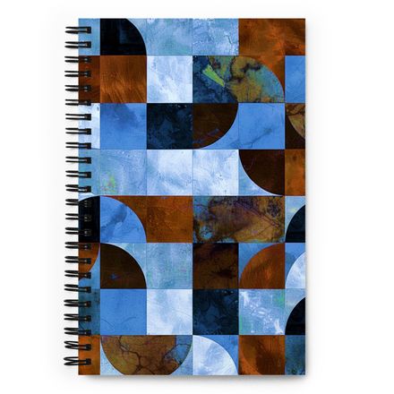 Naturally Neutral Midcentury Modern Denver Spiral Notebook
