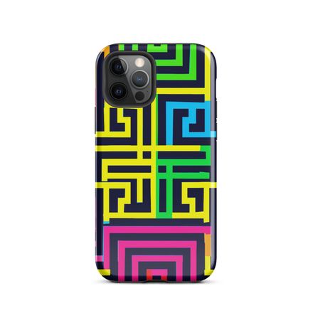 Neon Maze iPhone Case