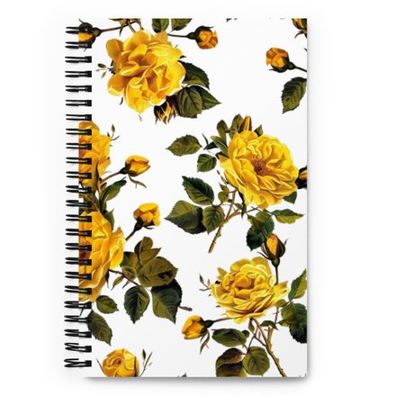 Yellow Roses Spiral Notebook