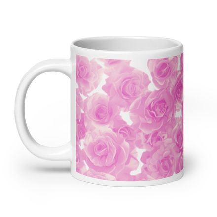 Bed of Pink Roses Mug 20 oz 