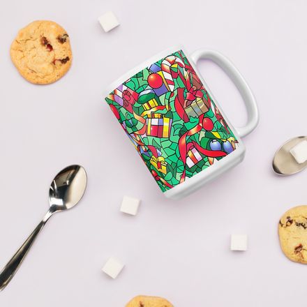 Christmas Packages Mug 15 oz 
