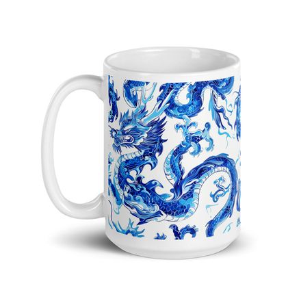 Blue Dragon Mug 15 oz 