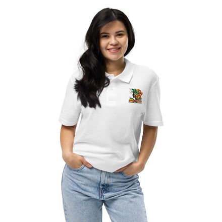 Booklovers Unisex Embroidered Polo