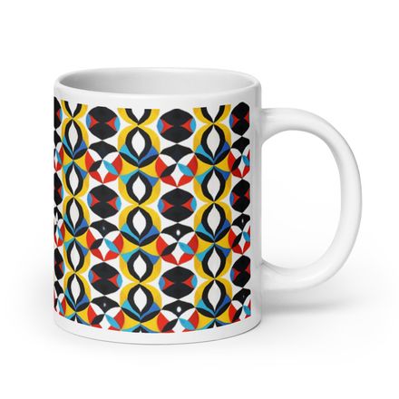 Yellow Midcentury Modern Mug 20 oz 