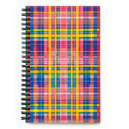 Pink Plaid Spiral Notebook