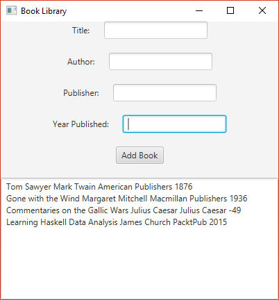 Book Library gui image