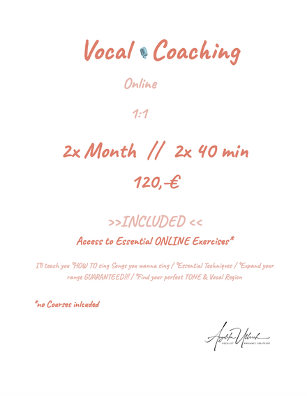1:1 Online Vocal Coaching
