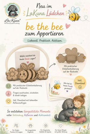 Be the Bee – Fragen-Downloads mit Holz-Biene 