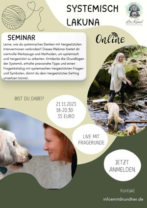 Tiergestützt Systemisch – Semiar – 21.11.2025