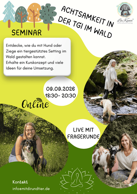Tiergestützte Achtsamkeit im Wald - Webinar 09.09.2026