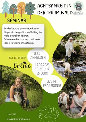 Tiergestützte Achtsamkeit im Wald - Seminar - 19.09.25