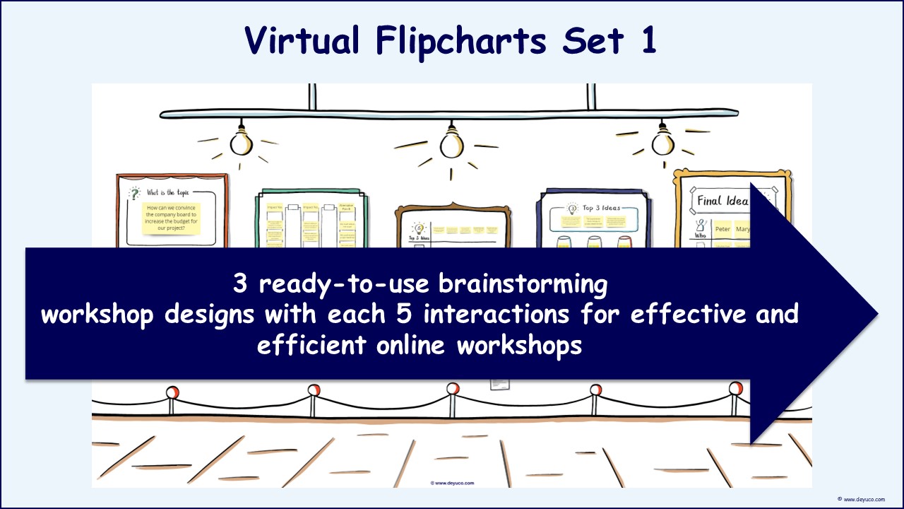 Create a new look for your brainstorming meetings with virtual flipcharts