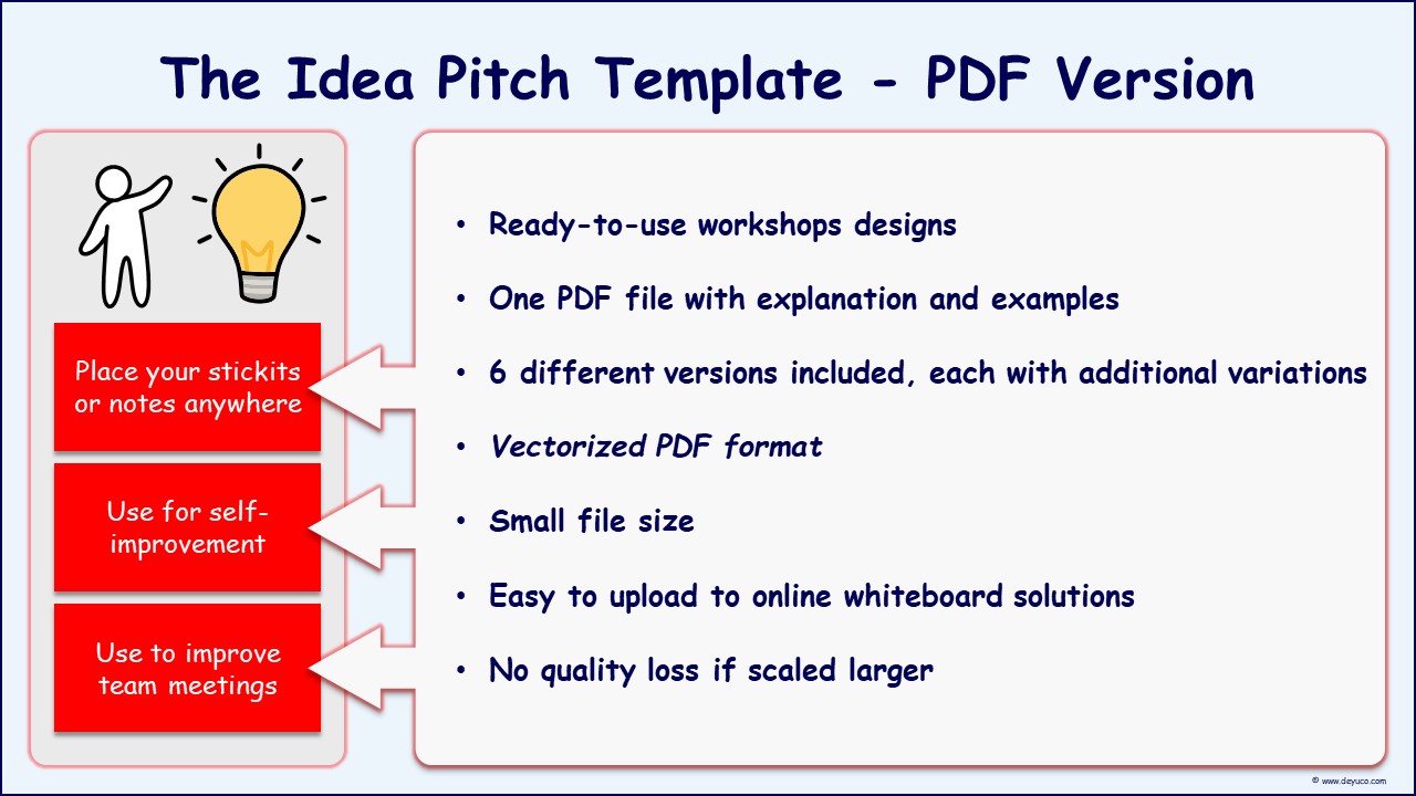 Select the best idea with different idea pitch templates