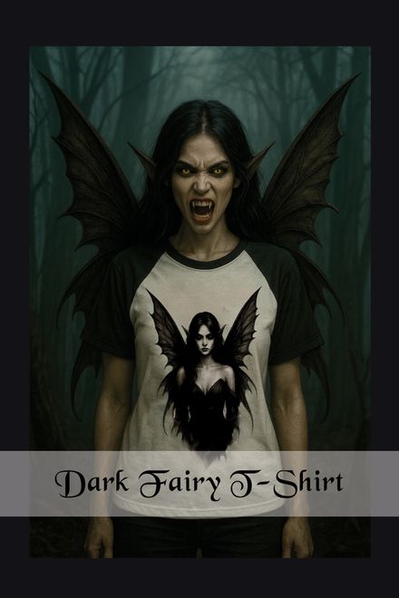 Dark Fairy-T-Shirt Unisex-Sleeven Raglan