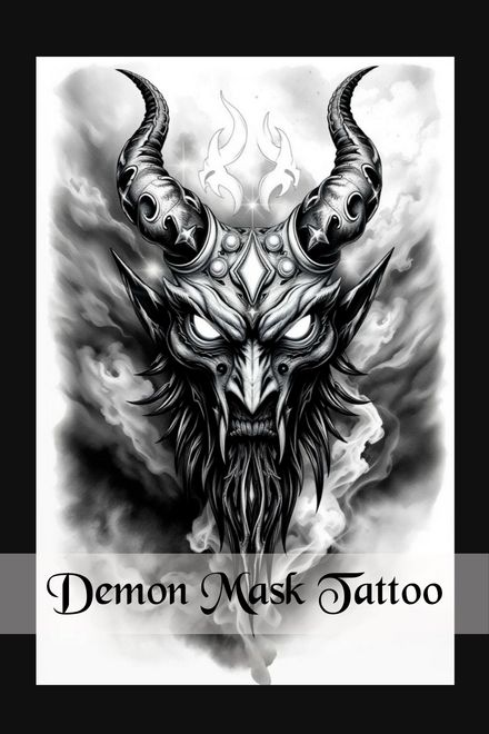 Demon Mask - Tattoo Design
