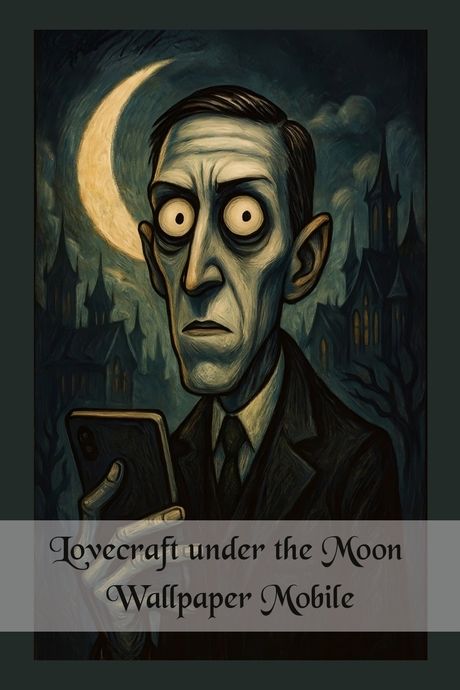 Lovecraft under the Moon - Wallpaper Mobile