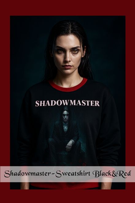 Shadowmaster-All-Over Print Recycled Unisex Sweatshirt-Black&amp;Red